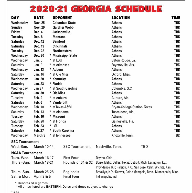 MBB schedule